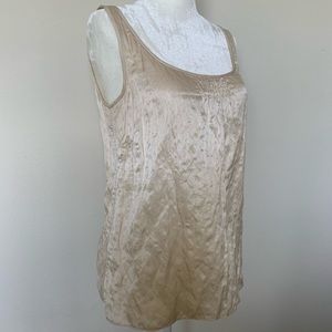 J.Crew Metallic Shell Tank - Ivory Champagne